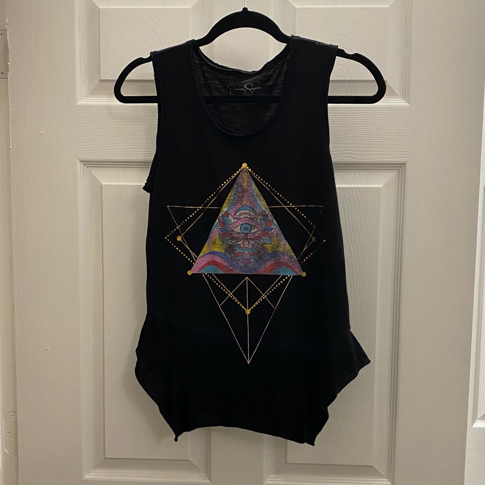 Jessica Simpson Linnie Ruffle Hem Screen Tee - Picture 2 of 8